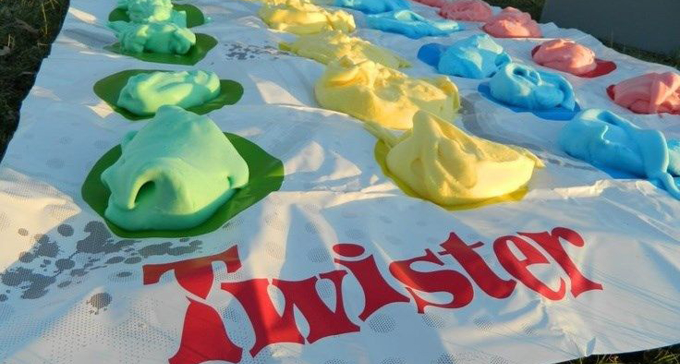 Messy Twister Game With A Paint Twist